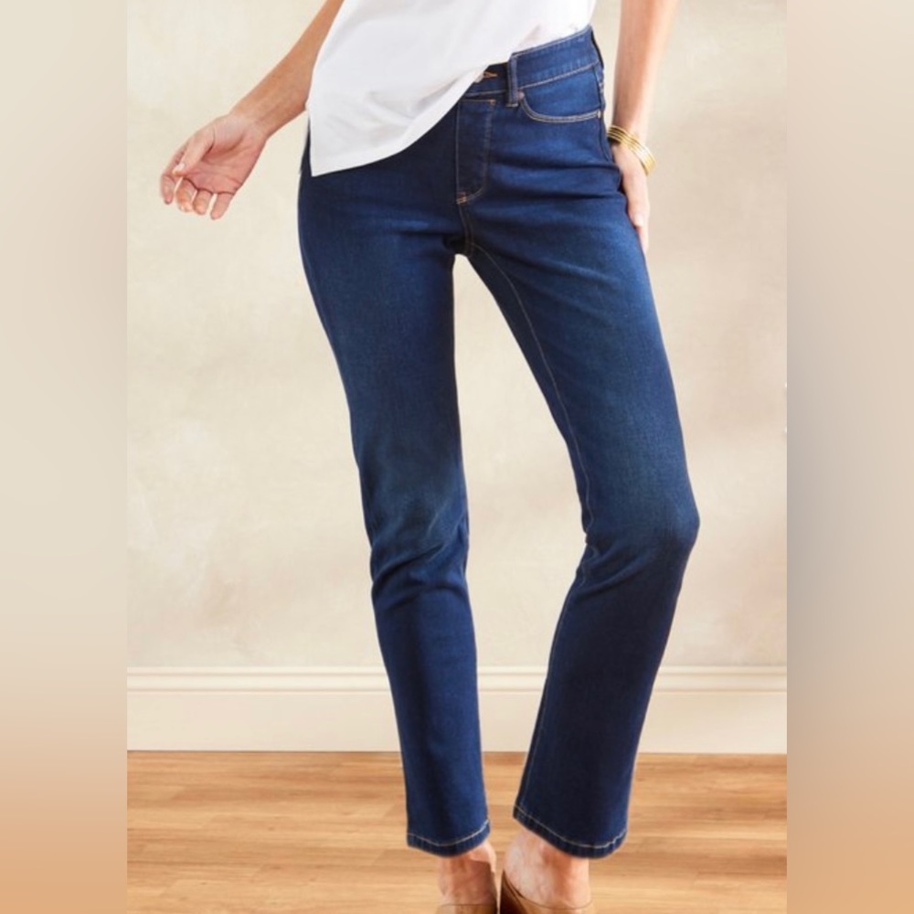 NWT Soft Surroundings Ultimate Relaxed Straight Leg Jeans PXL